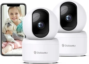 2K WiFi Pet Camera Home Security Camera Indoor for Dog/Cat/Baby Monitor (2 pack - Picture 1 of 9