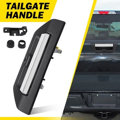 Tailgate Handle for 2015 16 2017 2018 Ford F150 with Camera Hole Black Chrome EJ - Image 1 of 4