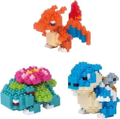 Pokemon Nanoblock Set of 3: Lizadon, Venusaur, and Blastoise - Image 1 of 4