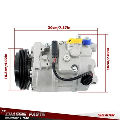 AC Compressor w/Clutch for BMW 550i 645Ci 650i 750i 2006-09 V8 4.4L4.8L 98358 - Image 1 of 4