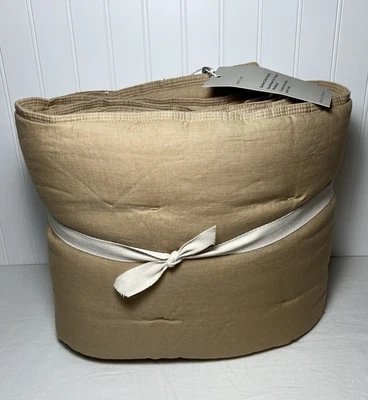 West Elm стеганый диван наложение ~ 84 «w x 23» d ~ верблюд коричневый новый с Ярлыками - Изображение 1 из 4