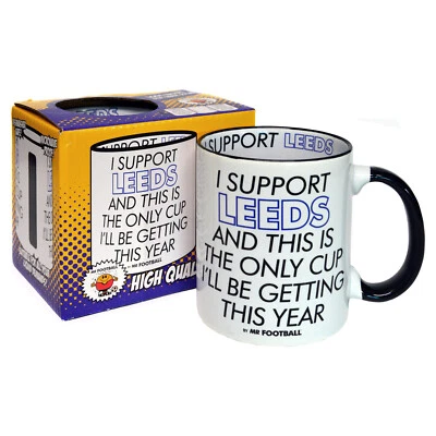 I SUPPORT LEEDS MUG gift for UNITED fan FOOTBALL gift boxed - Image 1 of 4