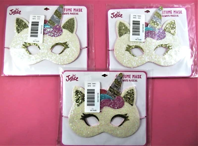 Lote de 3 Máscaras de Ojos Unicornio Juego de Simulación Disfraz Fiesta Halloween Se Adapta a Todo Nuevo  Foto 1 de 4