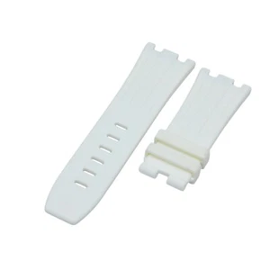 Correa de reloj de goma blanca de 28 mm para Audemars Piguet Royal Oak 42 Grip Tang Hebilla - Imagen 1 de 6