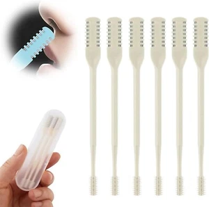 6 Pezzi Tagliacapelli Nasale 2 in 1, Aggiornamento Coltello Capelli Naso Doppia Faccia, 360° Nostr - Foto 1 di 7