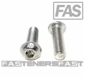 (25) Tornillos de cabeza de botón de acero inoxidable M8 x 1,25 x25 ISO7380 M8-1,25 - Imagen 1 de 5