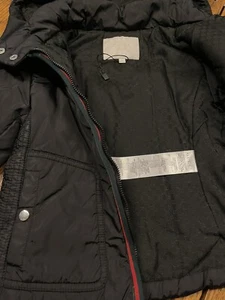 Toddler Girls Boys 4 GUCCI black GG Guccissima web hooded puffer jacket coat - Picture 1 of 12