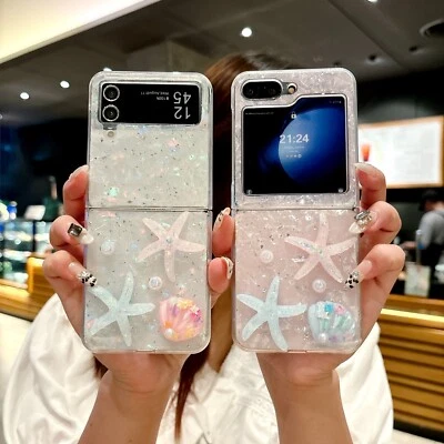 For Samsung Galaxy Z Flip 3 4 5 6 Shell Starfish Case DIY Phone Cover Back Girl - Image 1 of 4