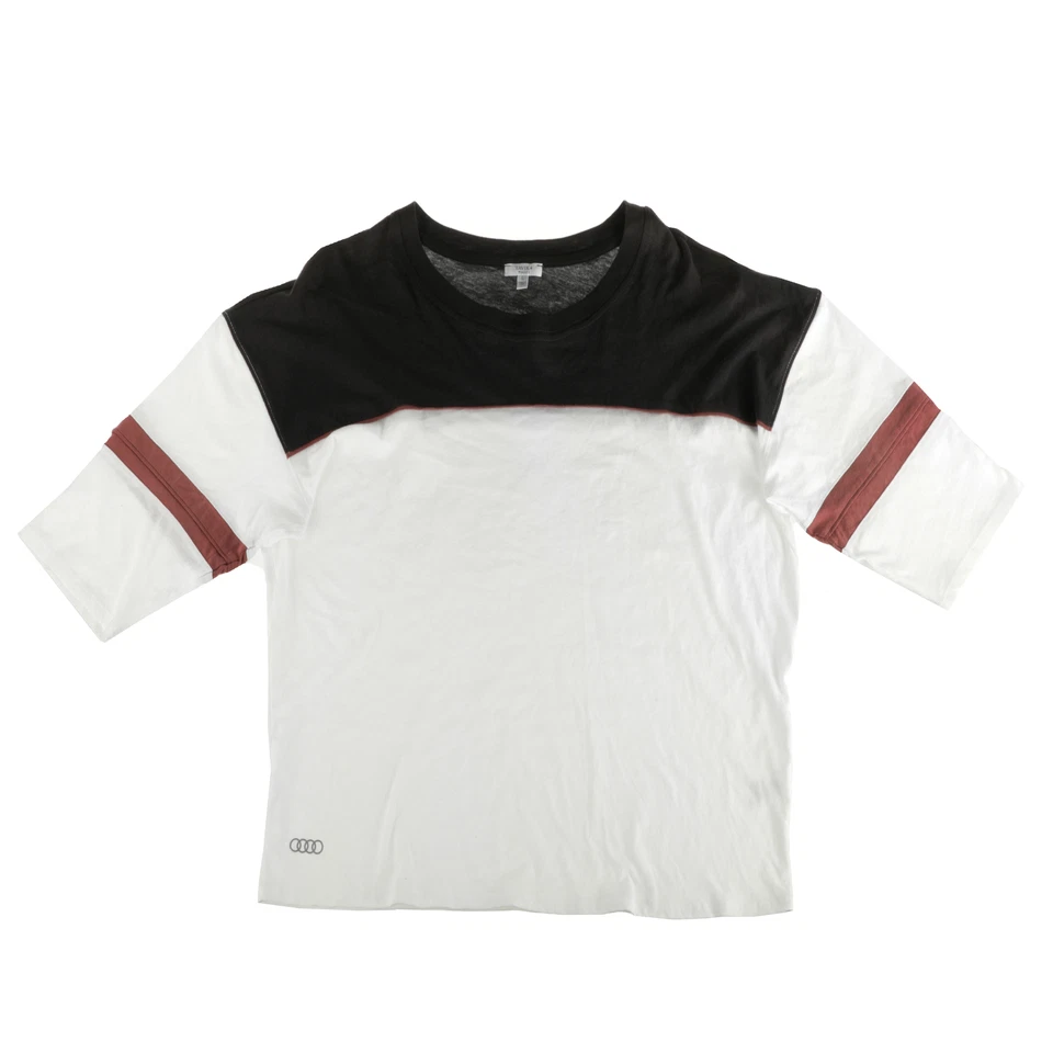 Camisa grande Audi manga cuarto blanca/negra para mujer Foto 1 de 3