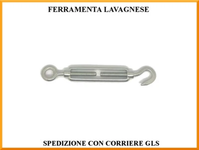 Tenditori per cavi in acciaio inox aisi 316 occhio-gancio mm6-mm8-mm10 - Immagine 1 di 2