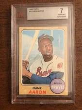 1968 Topps - #110 Hank Aaron - Graded Near Mint 7- Great Value/Free Shipping