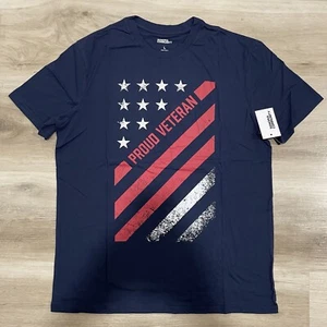 Tshirt Sonoma Community Proud Veteran Short Sleeve Adult Tshirt Size L Dark Blue - Picture 1 of 5
