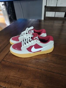 Nike Sb Force 58 Team Red/white/Summit White Size 4 - Picture 1 of 14