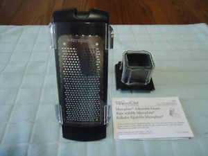 Pampered Chef Microplane Adjustable Grater #1105 Box, Instructions & Food Holder - Picture 1 of 13