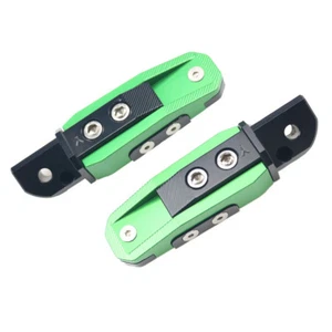 Green Rear Passenger Footrests Foot Pegs Pedal Pads For Yamaha YZF R1 R6 R1M/S - Picture 1 of 5