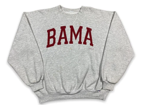 Vtg 90s Bama Alabama Crewneck Sweatshirt Mens L Russell Crimson Tide Dixie USA Cover
