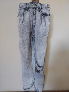 VTG WOMENS BRITTANIA JEANS THRASHED PERFECTLY WORN SIZE 10 WHITEWASH FREE SHIP!! - Picture 1 of 7