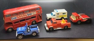 Lot Of 5 Vintage Toy Service Cars - Routemaster Bus, 70s Matchbox Lesneys - Picture 1 of 23