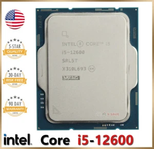 Intel Core i5-12600 CPU SRL5T 3.30GHz (Turbo 4.80GHz) 6-Core FCLGA1700 Desktop - Picture 1 of 2