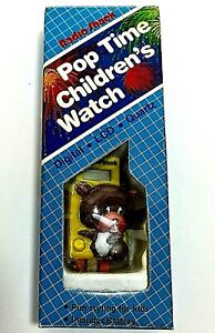Radio Shack Pop Time Children's Animal Bear VTG Watch 60-1079 LCD Digital Quartz