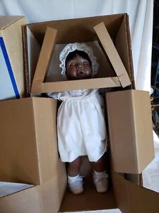 Virginia Turner Cassandra African American porcelain doll 24" MIB - Picture 1 of 6