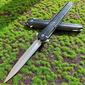 Portable tactical pocket folding knife stainless steel sharp fruit camping knife - Picture 1 of 6