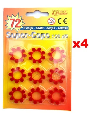VILLA GIOCATTOLI Munizioni per pistole polizia cowboy ecc. 4x 288 colpi Giocattoli 125 DB
