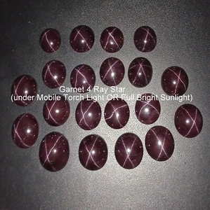 Natural 4-Ray Star Garnet Oval Shape Cabochon Gemstone, Star Garnet Wholesale - Picture 1 of 21