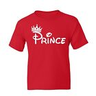 Couples Matching Tshirt King Queen Prince Princess Vneck + Crewneck T-shirt Red