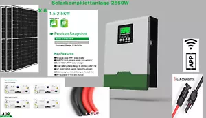 1500W Solaranlage Komplettpaket 1,5KW Solar Wohnmobil Garten Pool WIFI - Bild 1 von 7