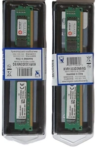 16 GB (2 x 8 GB) DDR3 1333 MHz KIT MEMORIE RAM KINGSTON - 1,5 V - DIMM SDRAM PC3 - Afbeelding 1 van 7