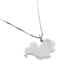 Collana Regione Molise Argento 925 Uomo Donna Incisione Personalizzata Regalo - Picture 1 of 2