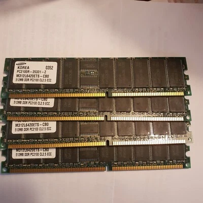 Samsung 2GB 4x512MB PC2100R-25331-Z - M312L6420ETS-CB0 - Image 1 of 2