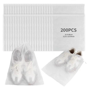 200 Pcs Dust Proof Shoe Bag, Non Woven Shoe Storage Bags for Men and Women, D... - Picture 1 of 8