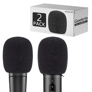 Parabrisas de espuma Geekria para Shure SM57, PGA81-LC (Negro / Paquete de 2) - Imagen 1 de 6