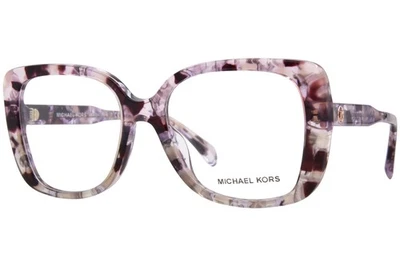 Armação de óculos feminina Michael Kors Perth MK4104U 3345 aro completo rosa/cinza 53mm - Imagem 1 de 4