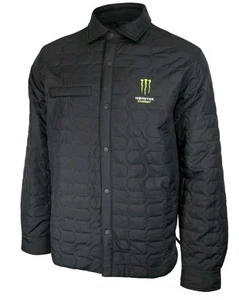 Monster Energy Artisan Quilted Black Light Puffer Jacket Button-Up, XL - Picture 1 of 3