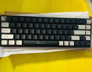 geodmaer 65% wireless gaming keyboard membrane backlit rechargeable grey/black - Picture 1 of 14