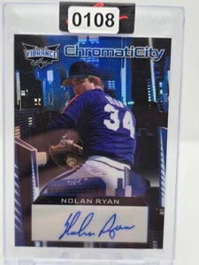 2023 Vibrance Nolan Ryan Chromaticity Blue Prismatic Auto 14/15 - Picture 1 of 3