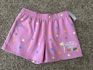 NEW Disney Shorts Womens XL Pink Disney100 Wonderful World Of Color Tinker Parks - Picture 1 of 9