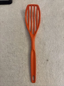 Vintage Foley Orange Nylon Whipper Slotted Spoon Blender Whisk Strainer - Picture 1 of 13