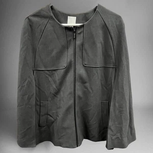 Halogen Brand Nordstrom Zip Up Cloak Blazer Heavyweight Boxy Poncho A-09 - Picture 1 of 7