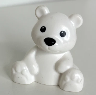 Lego Duplo White Polar Bear Cub Sitting Great Pre-owned - Image 1 of 4