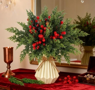 50 Piezas Decoraciones de Navidad, Verde Artificial Adornos de Navidad Norfolk Pi Foto 1 de 4