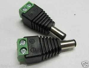 20pcs - 2.1mm CCTV Camera DC Power Male Jack Plug - Picture 1 of 1
