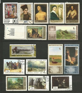 Russie années 60/80 tableaux 15 timbres oblitérés /T6583 - Picture 1 of 1