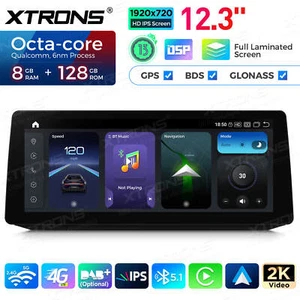 HD IPS Android 13 Autoradio 8-Kern 128GB 12,3 Zoll Auto Screen für BMW E60 5er - Bild 1 von 12