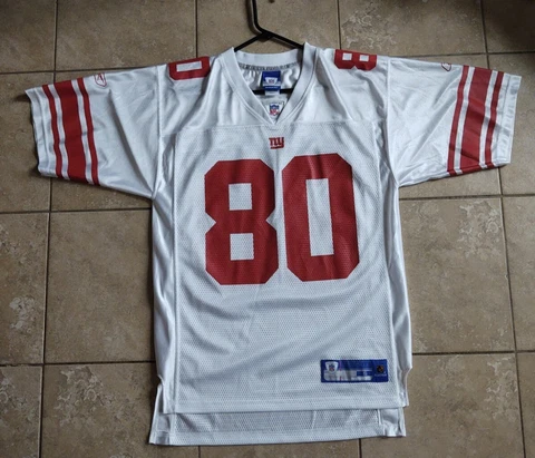 NEW YORK FOOTBALL GIANTS SHOCKEY Home White Jersey Reebok Official NFL Cruz NY Cover
