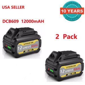 For Dewalt DCB609-2 DCB612-2 20V/60V MAX FLEXVOLT 12 Ah Lithium-Ion Battery - Picture 1 of 11