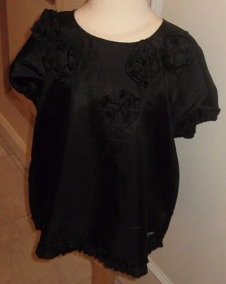 BNWT Beautiful Designer SONIA RYKIEL ENFANT Girls Black Silk Sleeveless Top  10 - Image 1 of 4